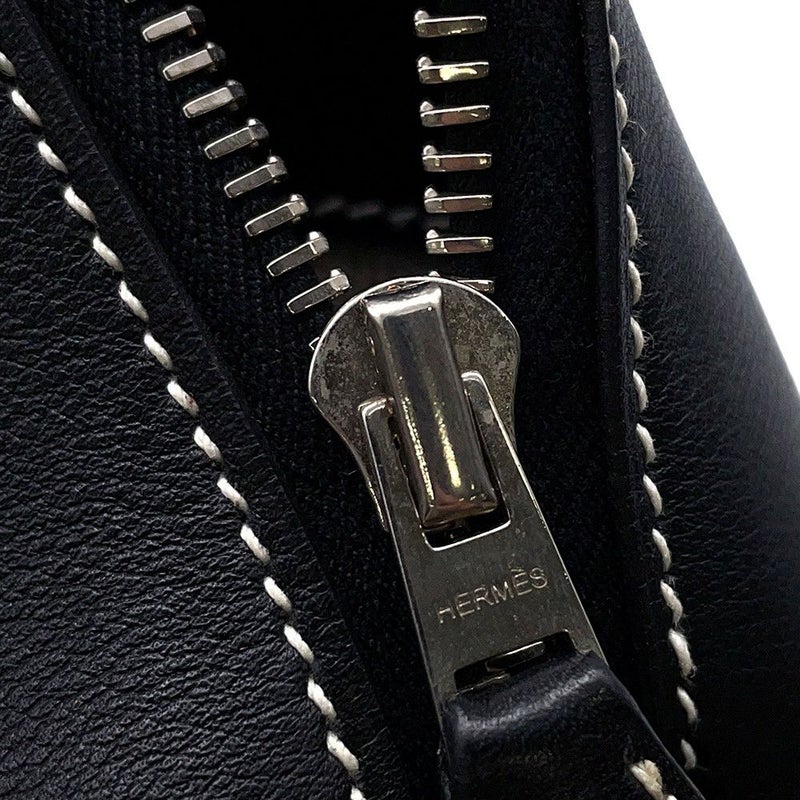 エルメス ハンドバッグ ボリード リラックス35 ブラック/シルバー金具 ヴォーシッキム □O刻印 HERMES 黒