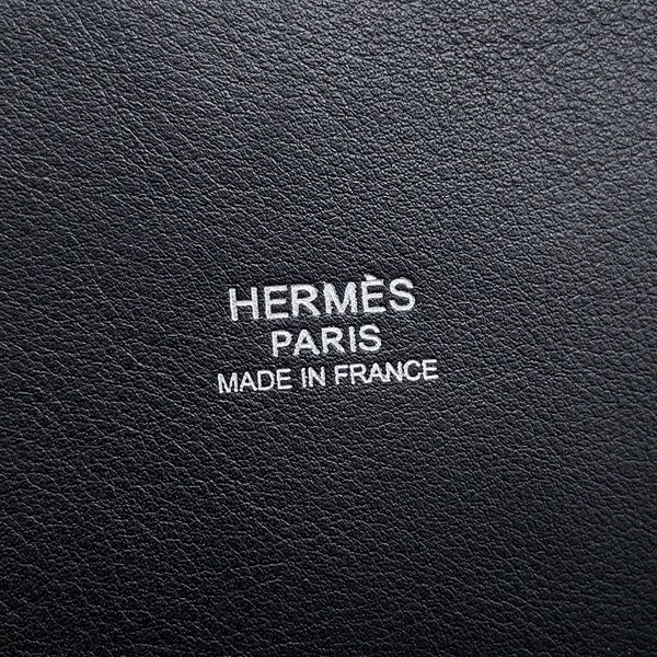 エルメス ハンドバッグ ボリード リラックス35 ブラック/シルバー金具 ヴォーシッキム □O刻印 HERMES 黒