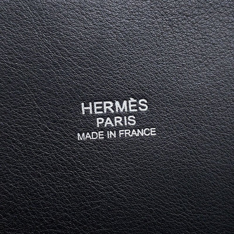 エルメス ハンドバッグ ボリード リラックス35 ブラック/シルバー金具 ヴォーシッキム □O刻印 HERMES 黒