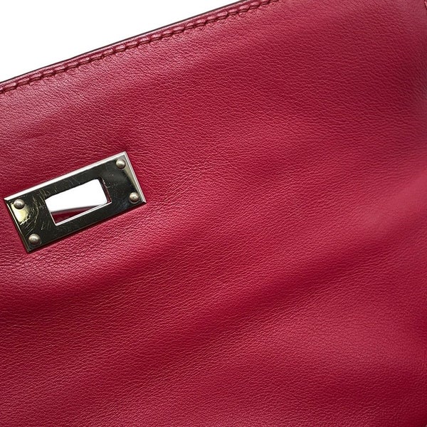 エルメス ハンドバッグ ケリーラキ32 ルビー/シルバー金具 スイフト □O刻印 2wayショルダー