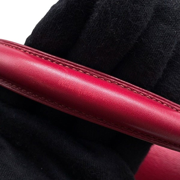 エルメス ハンドバッグ ケリーラキ32 ルビー/シルバー金具 スイフト □O刻印 2wayショルダー