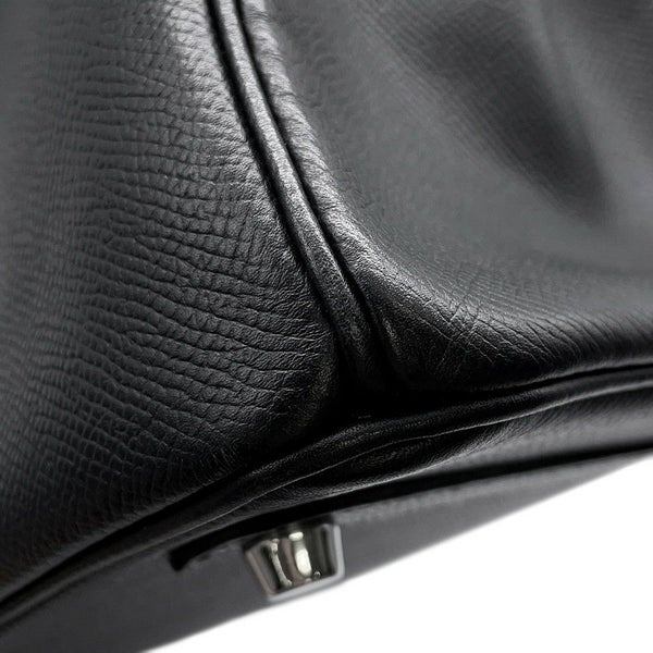 エルメス バーキン30 ブラック/シルバー金具 エプソン □L刻印 HERMES Birkin ハンドバッグ 黒