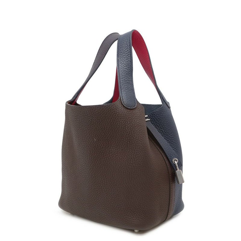 エルメス ピコタンロックPM カザック2 ブルーニュイ/ルージュセリエ/フランボワーズ/シルバー金具 トリヨンクレマンス Z刻印