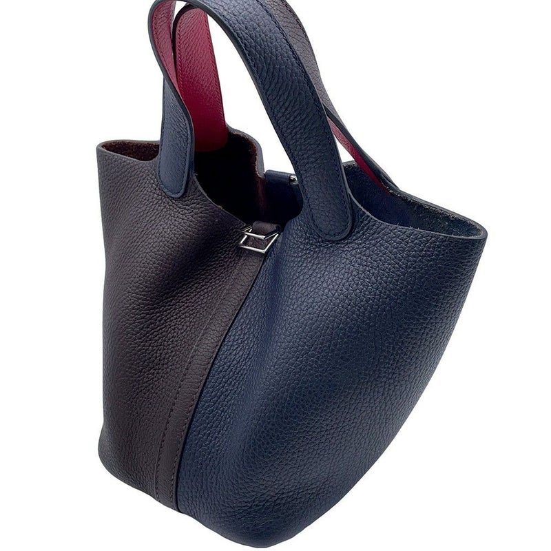 エルメス ピコタンロックPM カザック2 ブルーニュイ/ルージュセリエ/フランボワーズ/シルバー金具 トリヨンクレマンス Z刻印