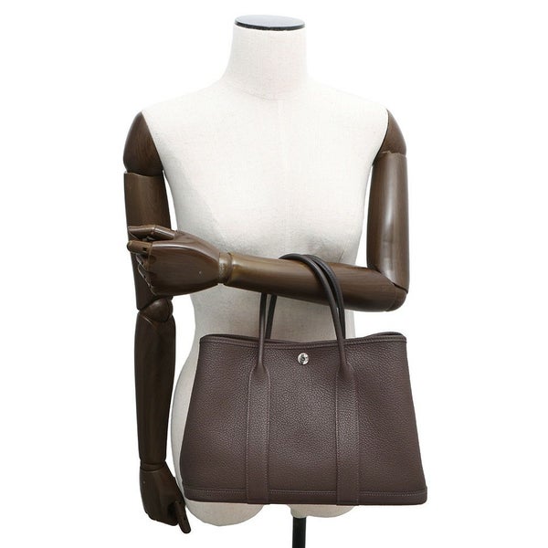 エルメス トートバッグ ガーデンパーティTPM エベンヌ/シルバー金具 ネゴンダ  Y刻印