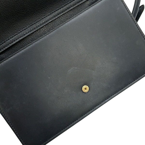 フェンディ ショルダーウォレット FFダイヤモンド レザー 8M0488 FENDI 長財布 黒