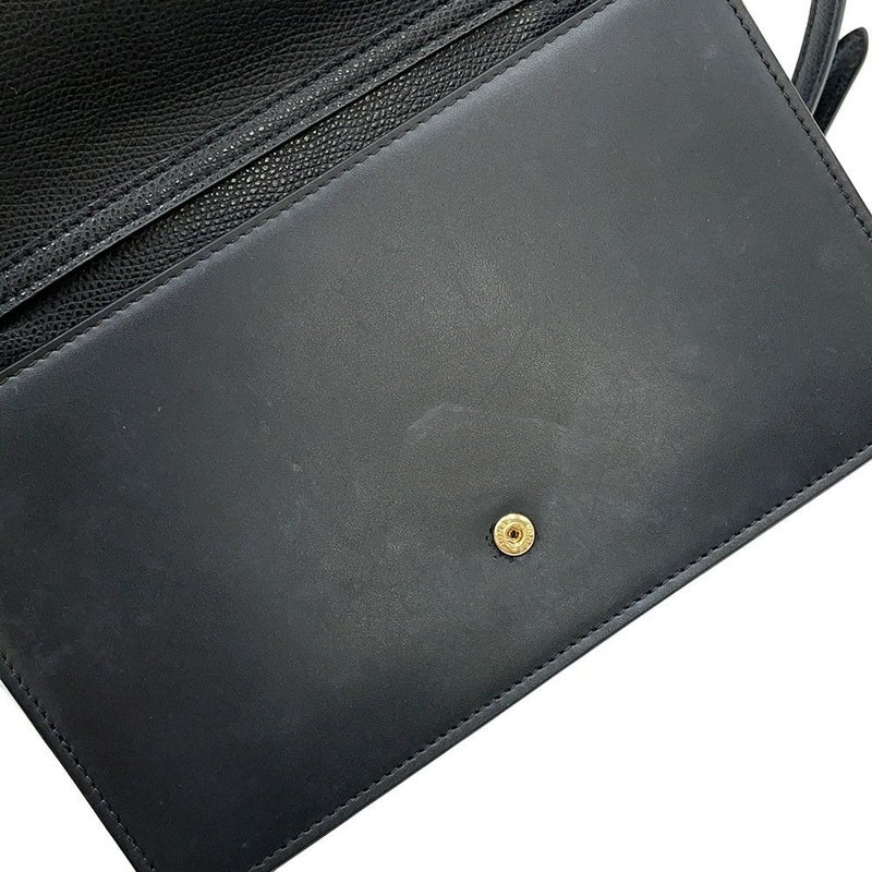 フェンディ ショルダーウォレット FFダイヤモンド レザー 8M0488 FENDI 長財布 黒