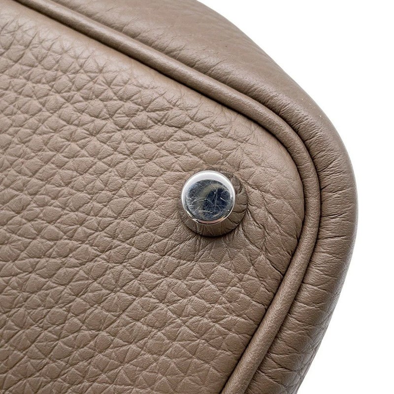 エルメス ハンドバッグ ピコタンロックPM エトゥープ/シルバー金具 トリヨンクレマンス B刻印