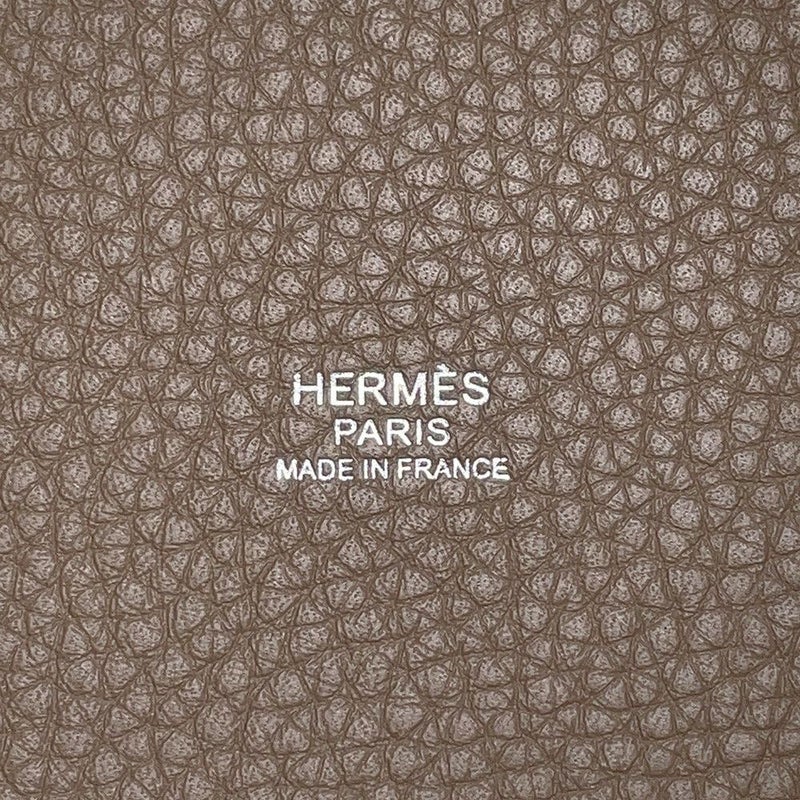 エルメス ハンドバッグ ピコタンロックPM エトゥープ/シルバー金具 トリヨンクレマンス B刻印