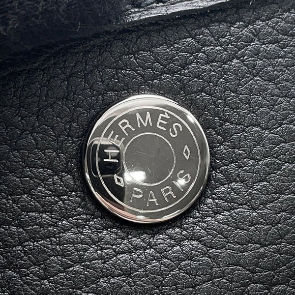 エルメス トートバッグ ガーデンパーティPM ブラック/シルバー金具 カントリー □K刻印 黒