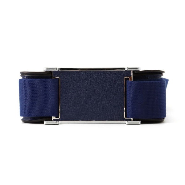 エルメス ショルダーバッグ ゲタ ネイビー/シルバー金具 シェブルミゾル B刻印