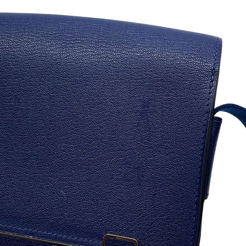 エルメス ショルダーバッグ ゲタ ネイビー/シルバー金具 シェブルミゾル B刻印