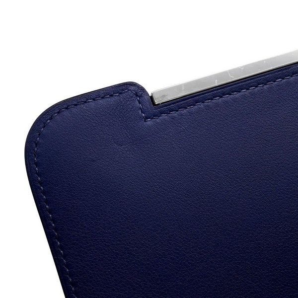 エルメス ショルダーバッグ ゲタ ネイビー/シルバー金具 シェブルミゾル B刻印