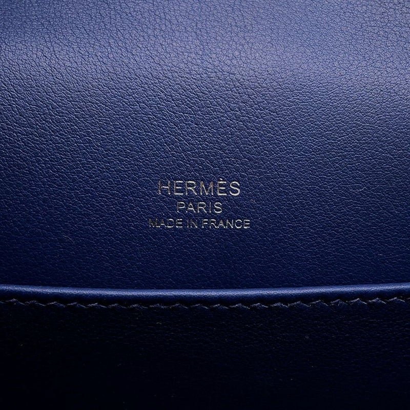 エルメス ショルダーバッグ ゲタ ネイビー/シルバー金具 シェブルミゾル B刻印