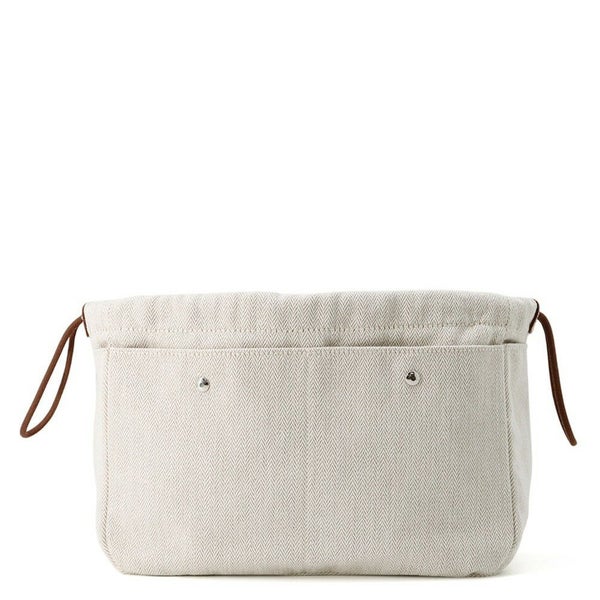 エルメス ポーチ フールビ25 ナチュラル/フォーヴ/シルバー金具 トワルシェブロン/バレニア Y刻 HERMES