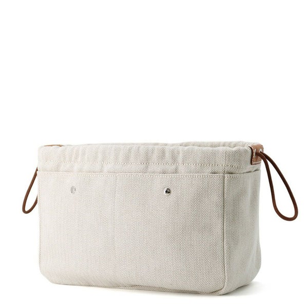 エルメス ポーチ フールビ25 ナチュラル/フォーヴ/シルバー金具 トワルシェブロン/バレニア Y刻 HERMES