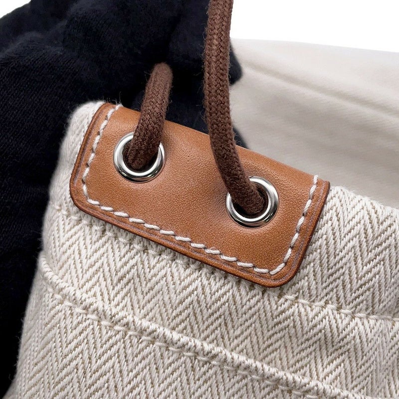 エルメス ポーチ フールビ25 ナチュラル/フォーヴ/シルバー金具 トワルシェブロン/バレニア Y刻 HERMES