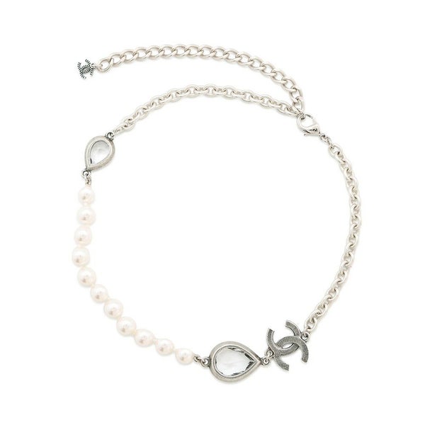 シャネル ネックレス ココマーク 雫モチーフ フェイクパール ラインストーン I24 A ABD783 CHANEL アクセサリー