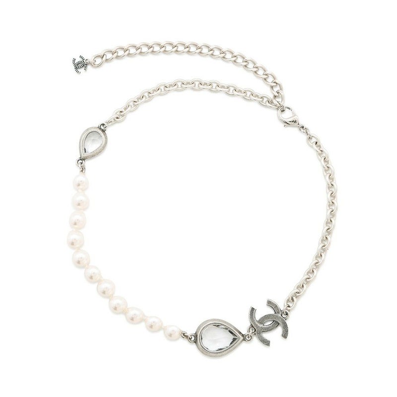 シャネル ネックレス ココマーク 雫モチーフ フェイクパール ラインストーン I24 A ABD783 CHANEL アクセサリー