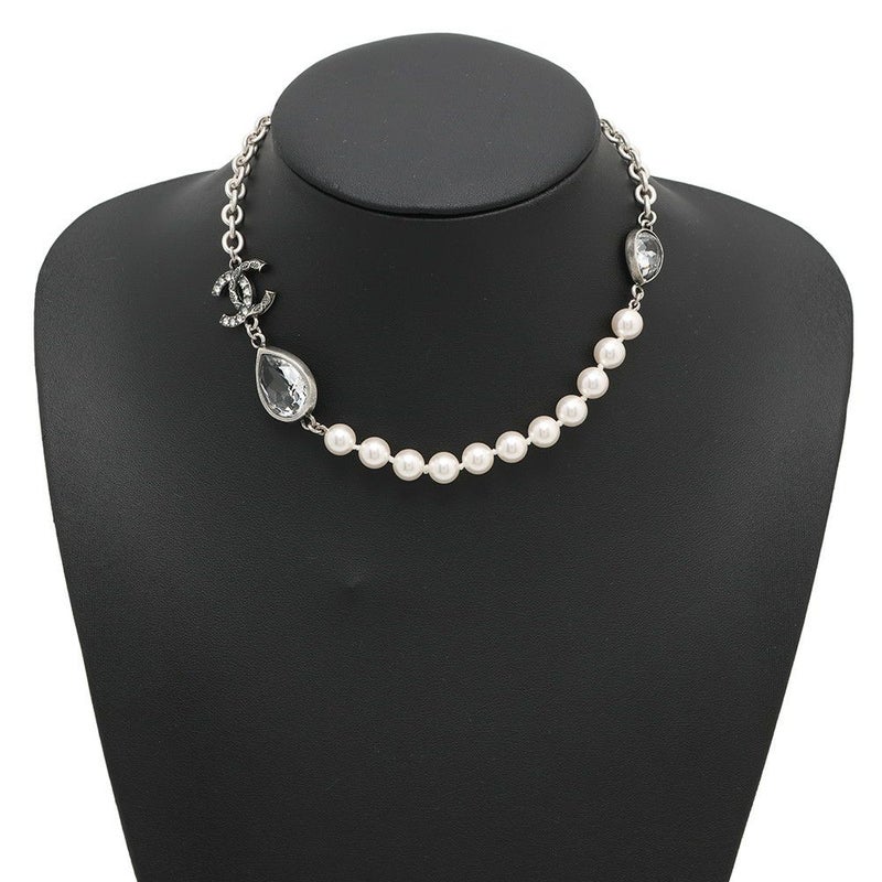 シャネル ネックレス ココマーク 雫モチーフ フェイクパール ラインストーン I24 A ABD783 CHANEL アクセサリー