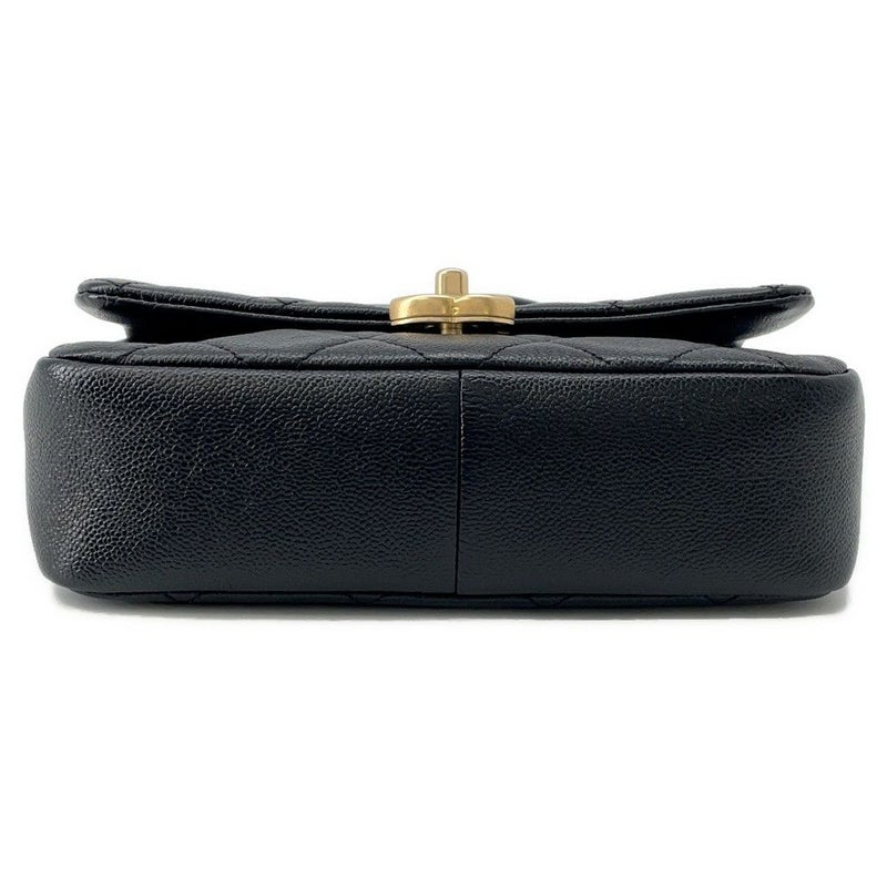 シャネル チェーンショルダーバッグ マトラッセ メロディチェーン ココマーク キャビアスキン AS3103 CHANEL 黒