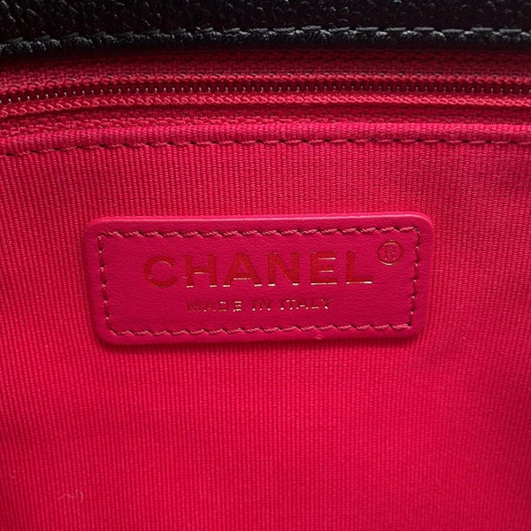 シャネル チェーンショルダーバッグ マトラッセ メロディチェーン ココマーク キャビアスキン AS3103 CHANEL 黒