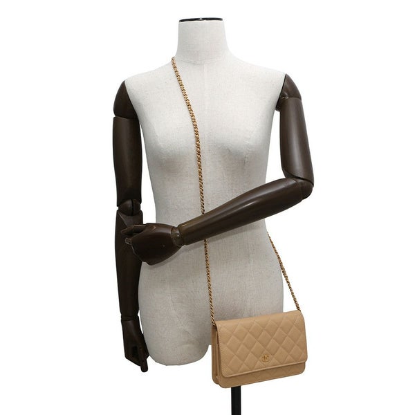 シャネル チェーンウォレット マトラッセ ココマーク キャビアスキン A33814 CHANEL 財布