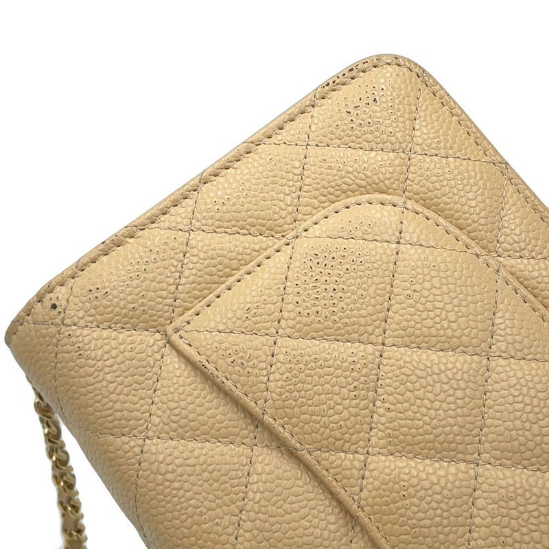 シャネル チェーンウォレット マトラッセ ココマーク キャビアスキン A33814 CHANEL 財布