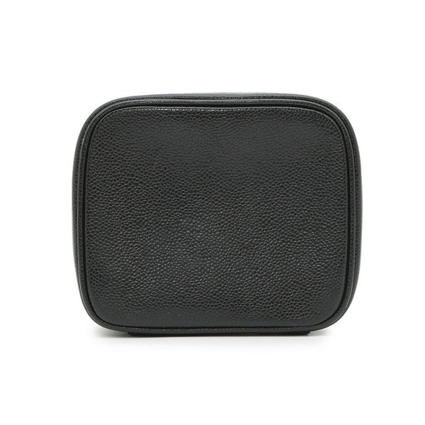 シャネル バニティバッグ ココマーク キャビアスキン 縦型 A01998 CHANEL 化粧ポーチ コスメポーチ 黒