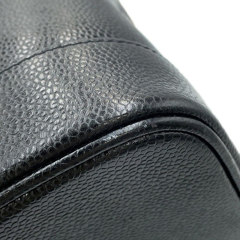 シャネル バニティバッグ ココマーク キャビアスキン 縦型 A01998 CHANEL 化粧ポーチ コスメポーチ 黒