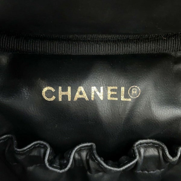 シャネル バニティバッグ ココマーク キャビアスキン 縦型 A01998 CHANEL 化粧ポーチ コスメポーチ 黒