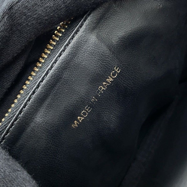 シャネル バニティバッグ ココマーク キャビアスキン 縦型 A01998 CHANEL 化粧ポーチ コスメポーチ 黒