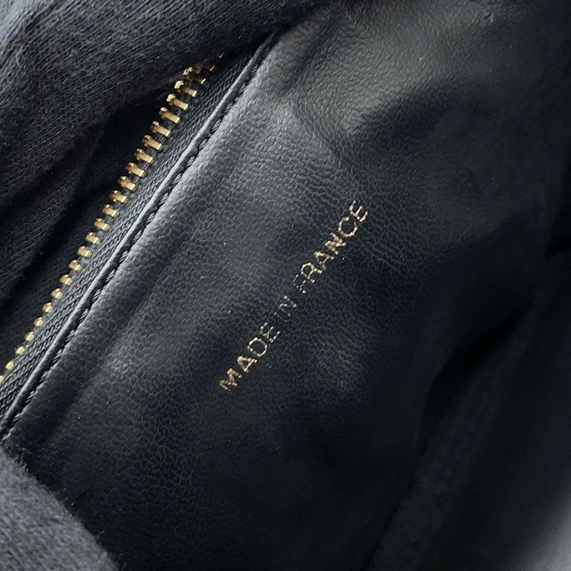 シャネル バニティバッグ ココマーク キャビアスキン 縦型 A01998 CHANEL 化粧ポーチ コスメポーチ 黒