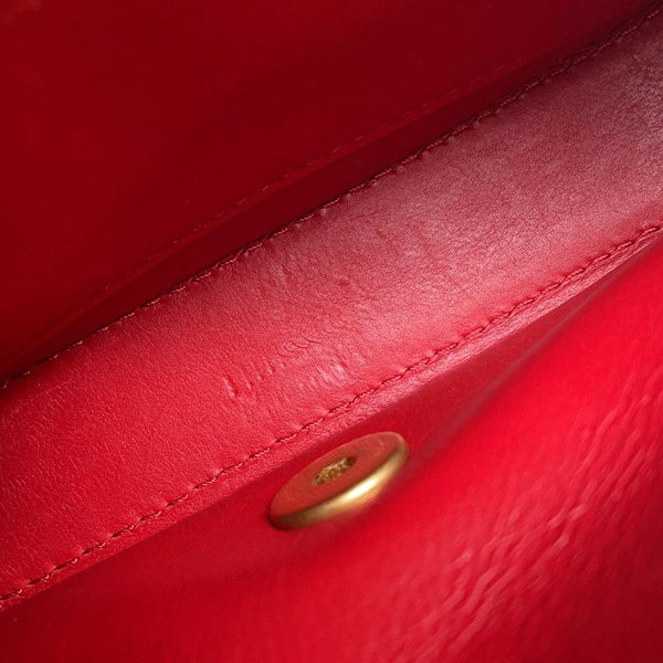 シャネル チェーンショルダーバッグ マトラッセ ココマーク ラムスキン CHANEL バッグ 赤