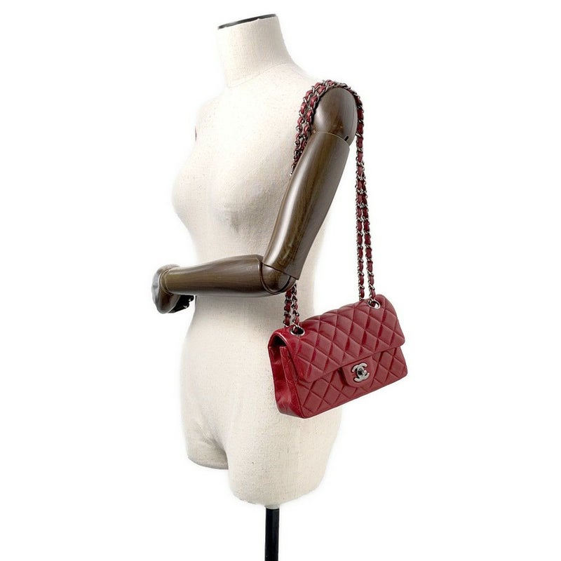 シャネル チェーンショルダーバッグ ココマーク ラムスキン CHANEL ミニ フラップ バッグ