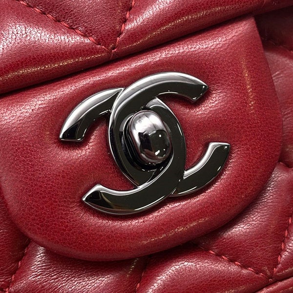 シャネル チェーンショルダーバッグ ココマーク ラムスキン CHANEL ミニ フラップ バッグ