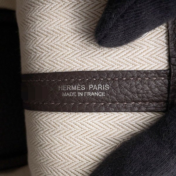 エルメス トートバッグ ネオ・ガーデン 23 ガーデンパーティ エベンヌ/シルバー金具 ネゴンダ W刻印