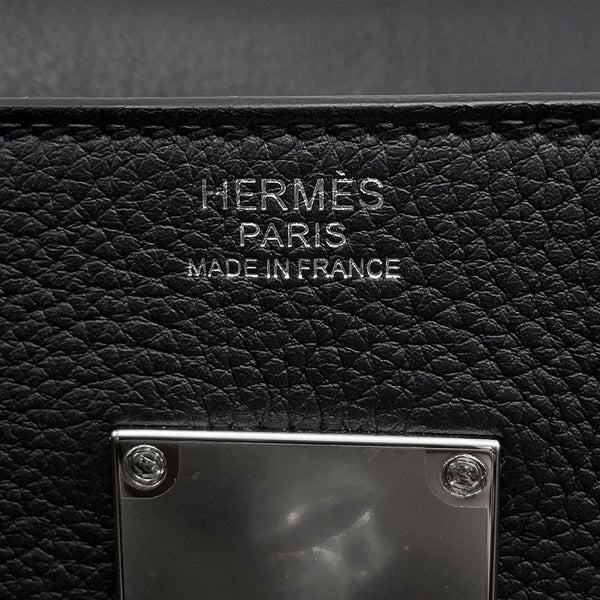 エルメス メッセンジャーケリーGM ブラック/シルバー金具 トゴ W刻印 HERMES メンズ 黒