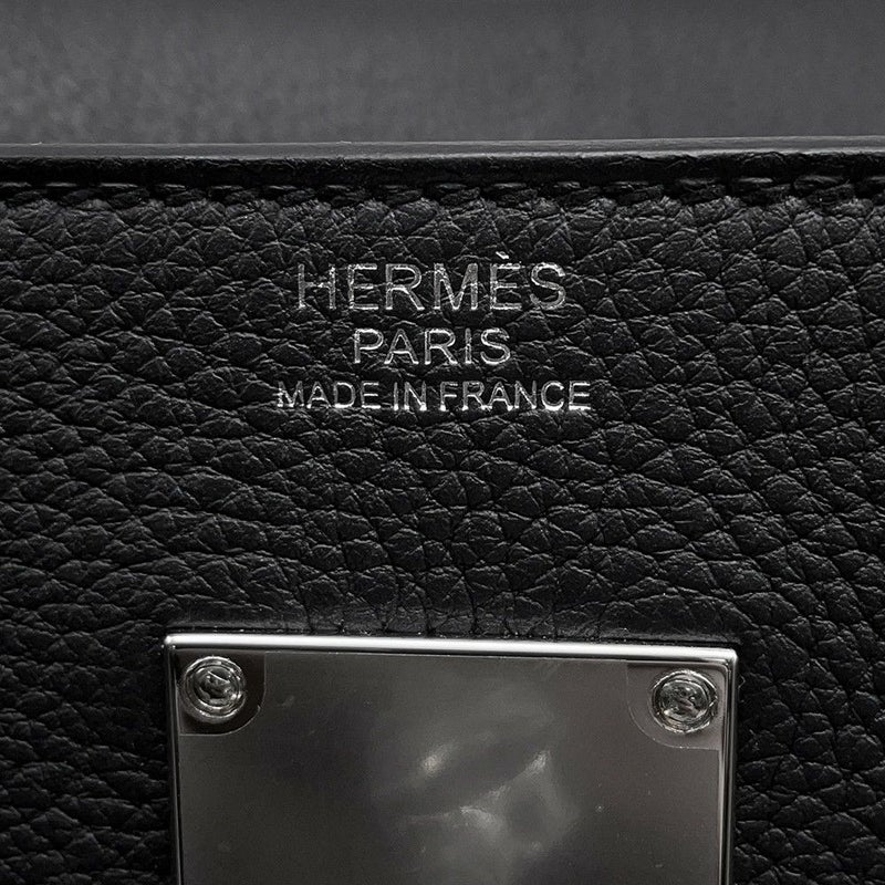 エルメス メッセンジャーケリーGM ブラック/シルバー金具 トゴ W刻印 HERMES メンズ 黒