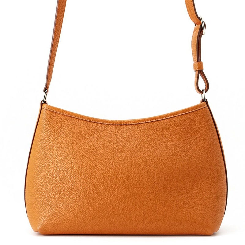 エルメス ショルダーバッグ ベルランゴPM オレンジ/シルバー金具 トゴ □F刻印