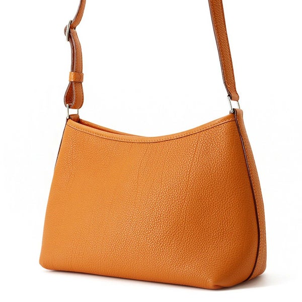 エルメス ショルダーバッグ ベルランゴPM オレンジ/シルバー金具 トゴ □F刻印