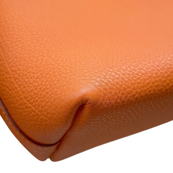 エルメス ショルダーバッグ ベルランゴPM オレンジ/シルバー金具 トゴ □F刻印