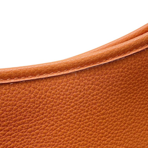 エルメス ショルダーバッグ ベルランゴPM オレンジ/シルバー金具 トゴ □F刻印