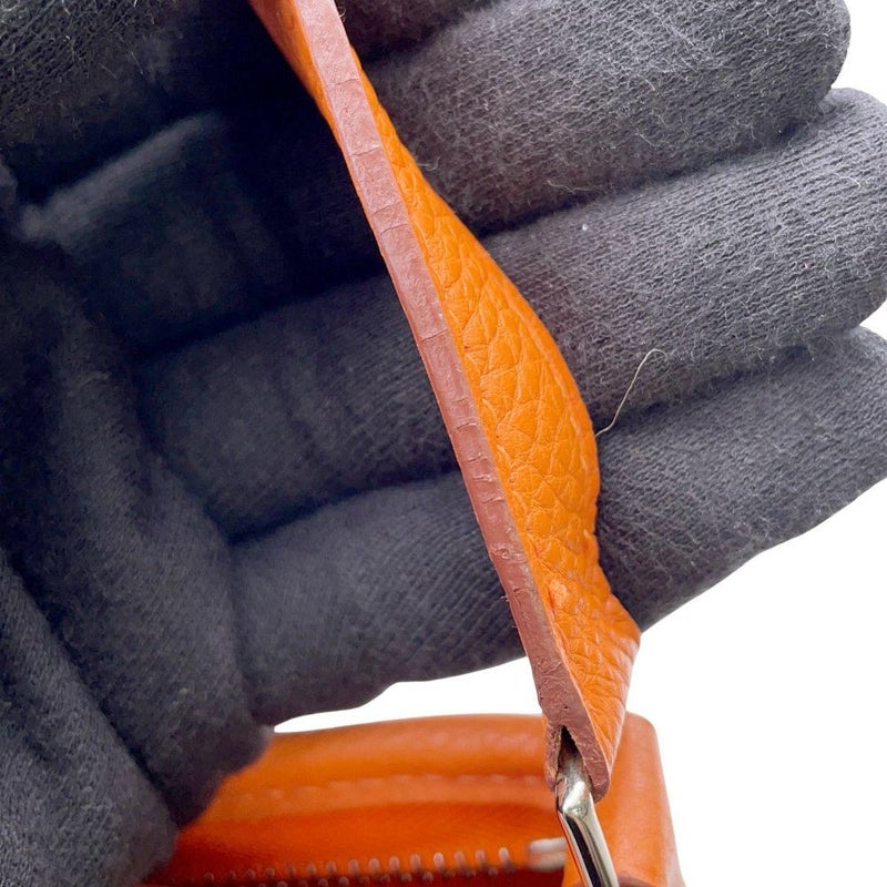 エルメス ショルダーバッグ ベルランゴPM オレンジ/シルバー金具 トゴ □F刻印