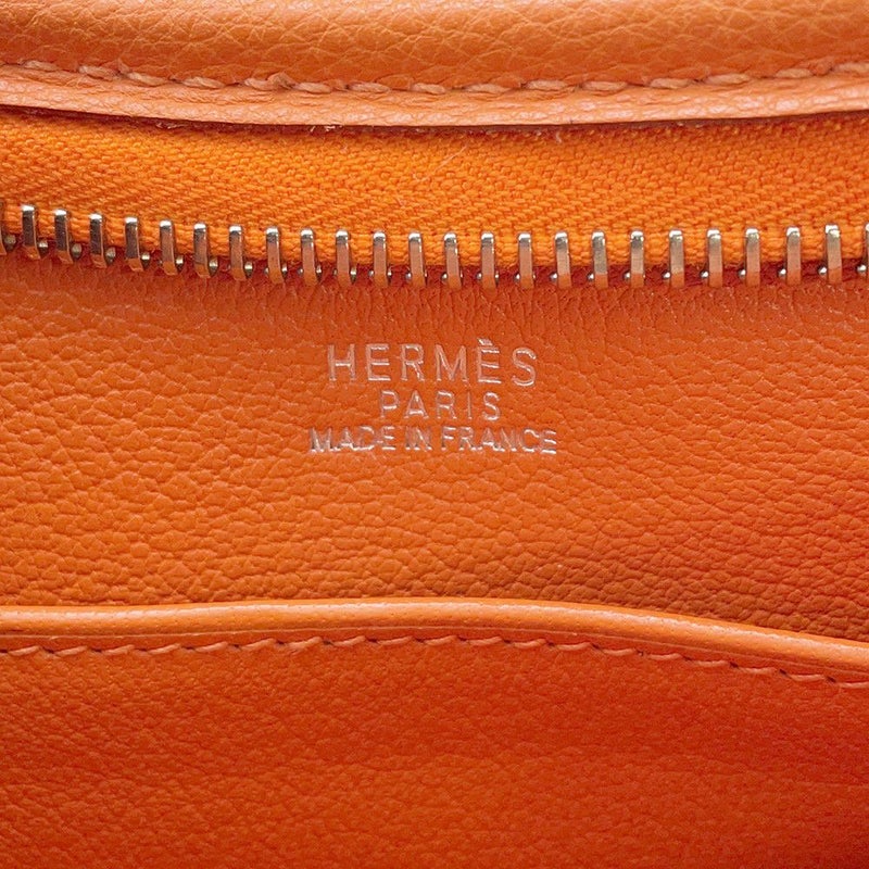 エルメス ショルダーバッグ ベルランゴPM オレンジ/シルバー金具 トゴ □F刻印