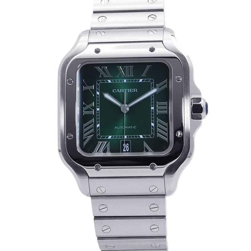 カルティエ サントス ドゥ カルティエ LM WSSA0062 Cartier 腕時計 グリーン文字盤