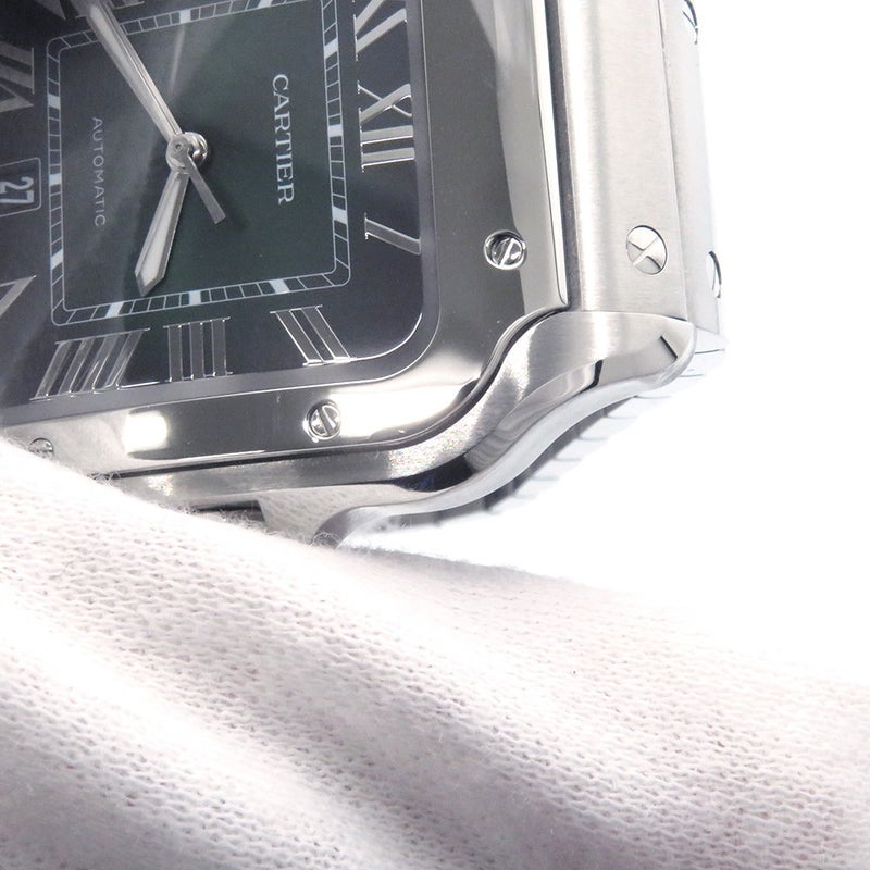 カルティエ サントス ドゥ カルティエ LM WSSA0062 Cartier 腕時計 グリーン文字盤