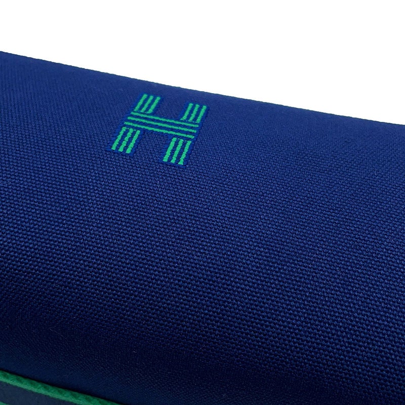 エルメス ポーチ ブリッド・ア・ブラックPM マリン/シルバー金具 キャンバス HERMES バッグ 小物入れ
