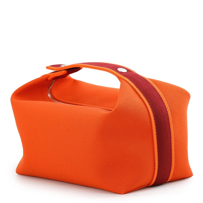 エルメス ポーチ ブリッド・ア・ブラックGM オランジュ・フー/シルバー金具 キャンバス HERMES バッグ 小物入れ
