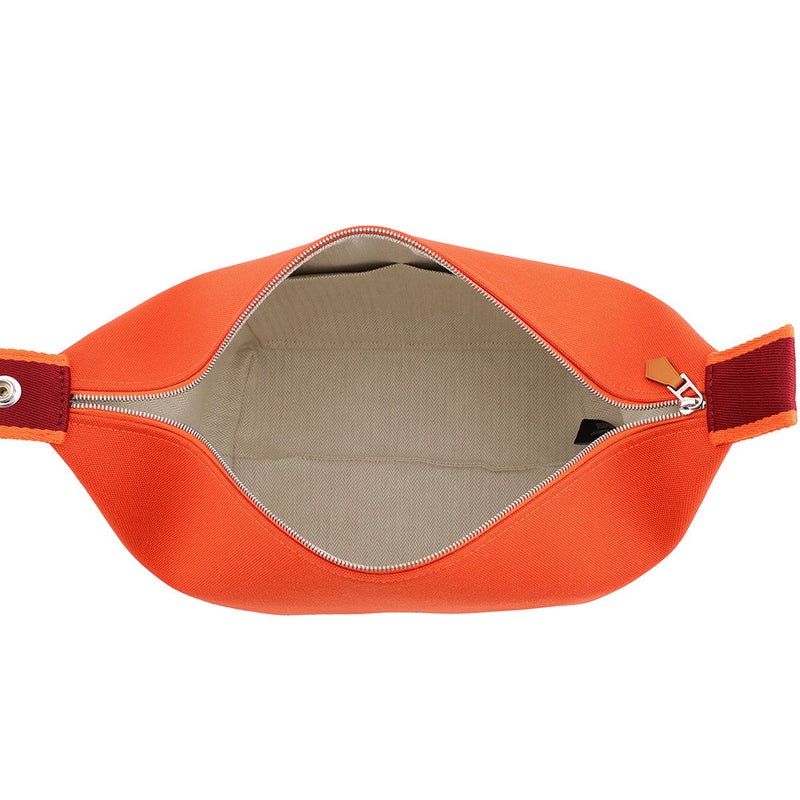 エルメス ポーチ ブリッド・ア・ブラックGM オランジュ・フー/シルバー金具 キャンバス HERMES バッグ 小物入れ